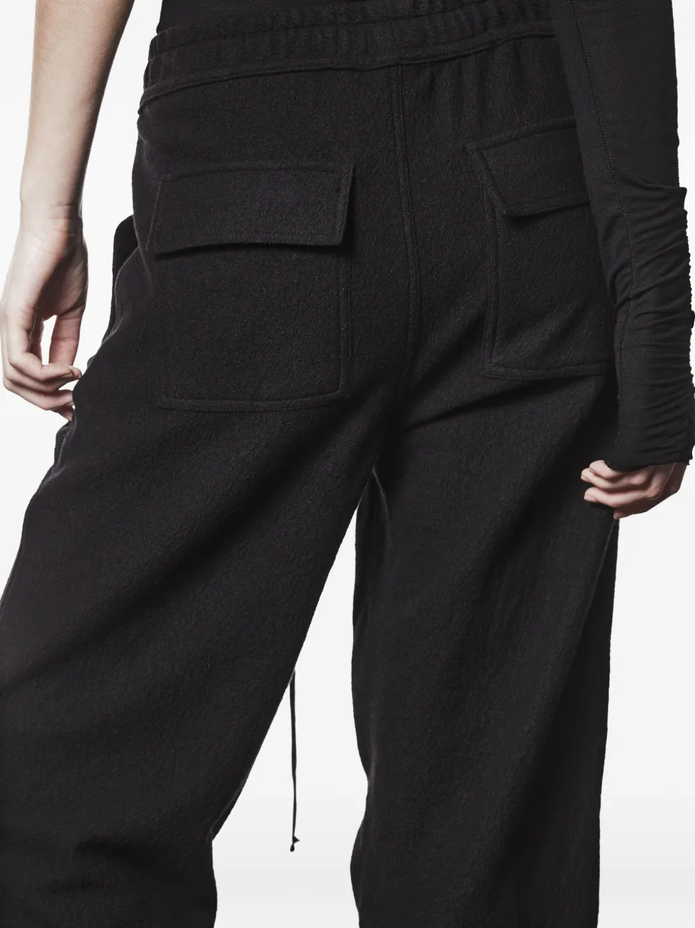 Thom Krom Drawstring Cuffed-hem Track Pants In Black