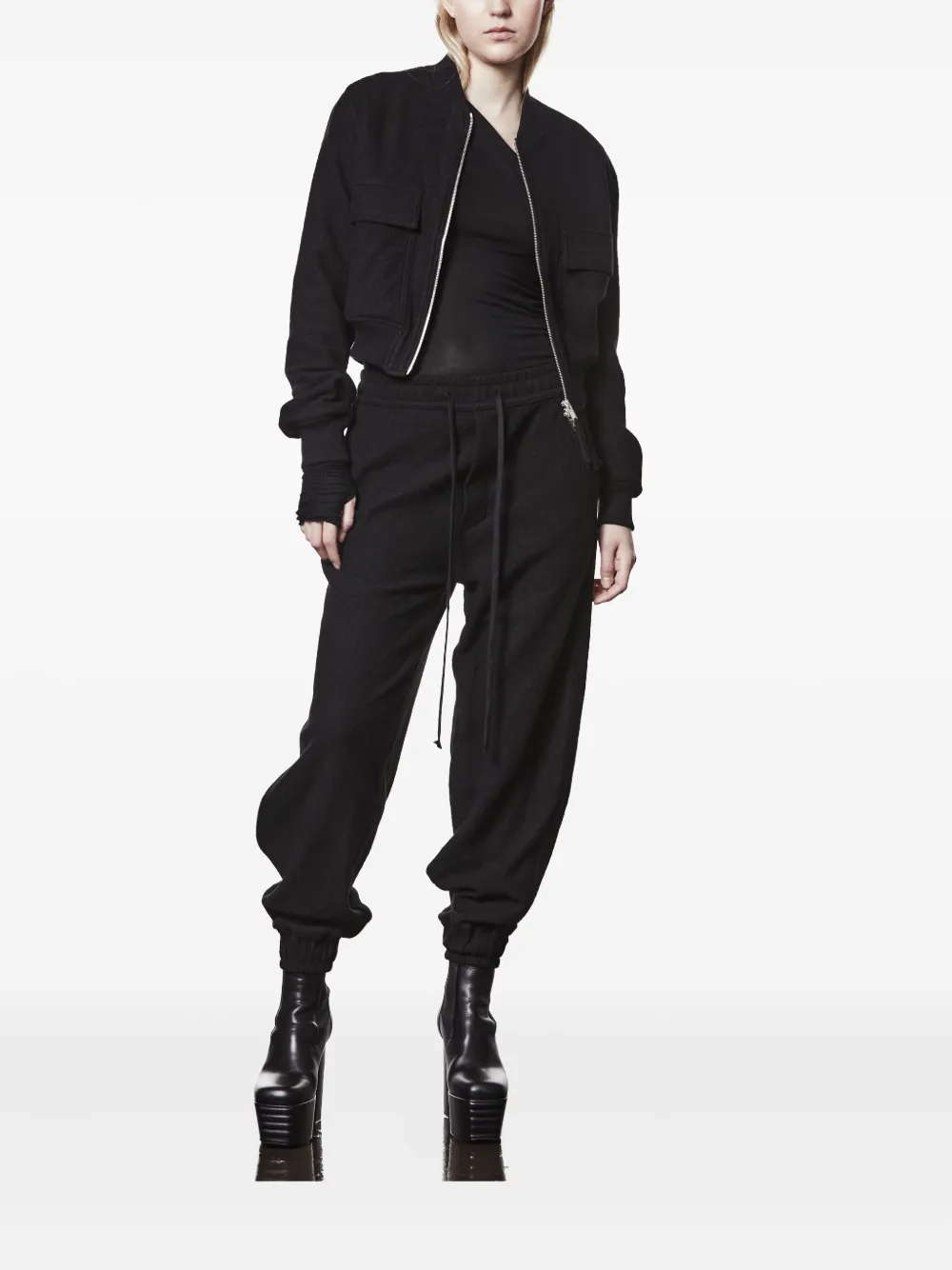 Thom Krom Drawstring Cuffed-hem Track Pants In Black
