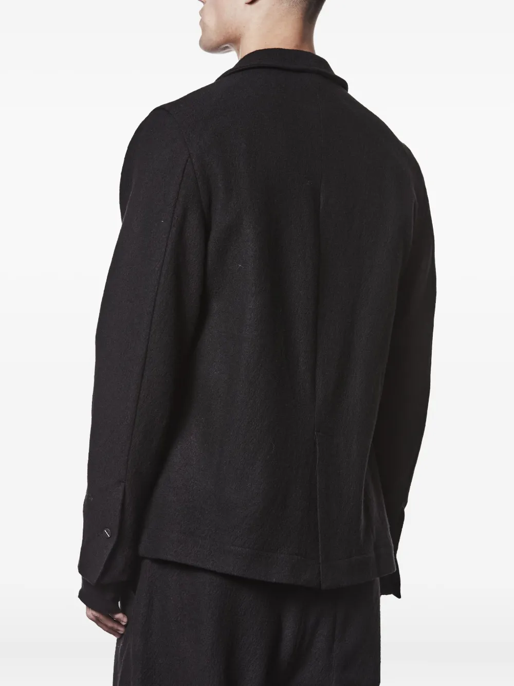 Thom Krom Wollen jack met opgestikte zak Zwart