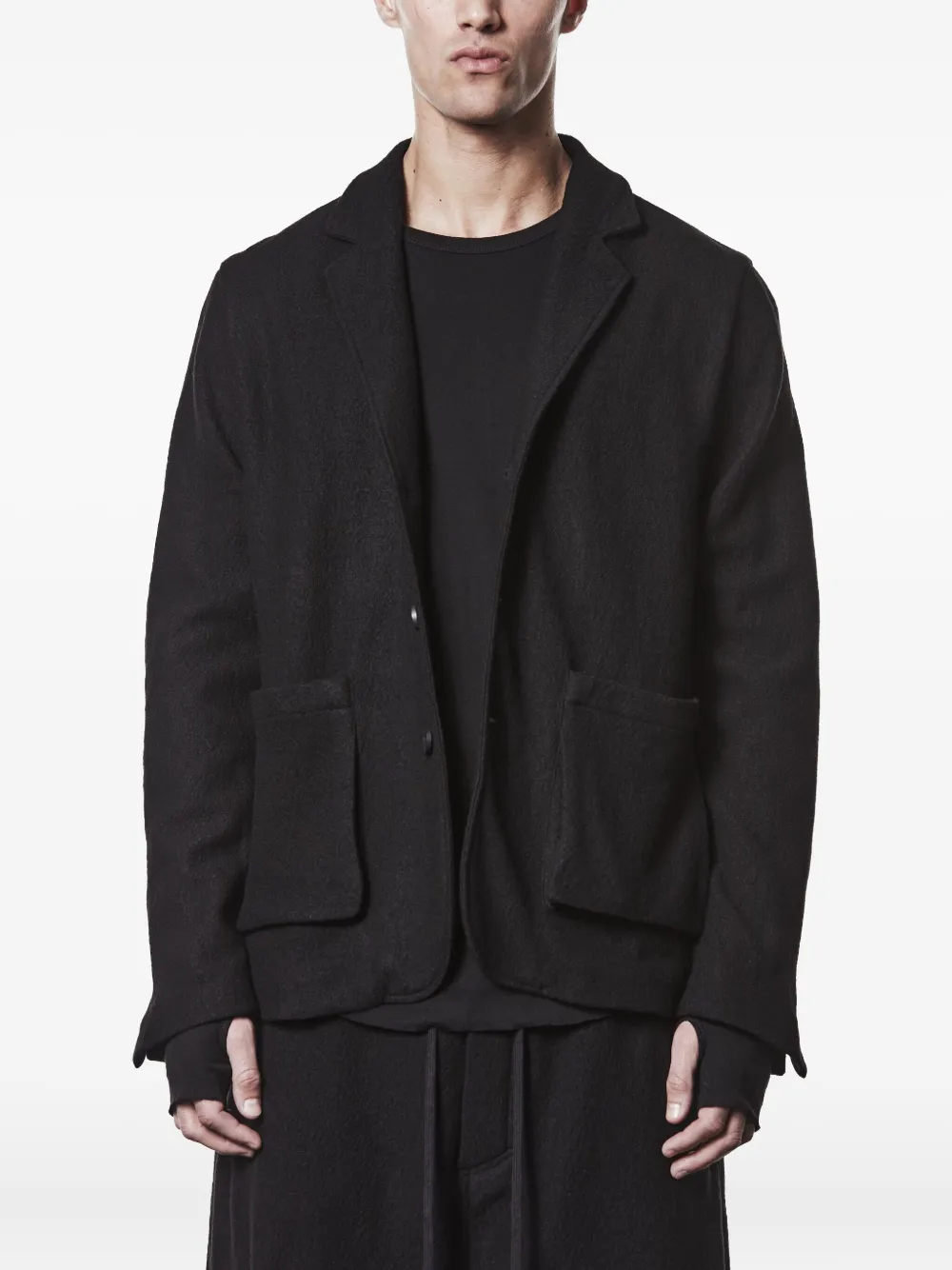 Thom Krom patch pocket wool jacket | Black | Image 1