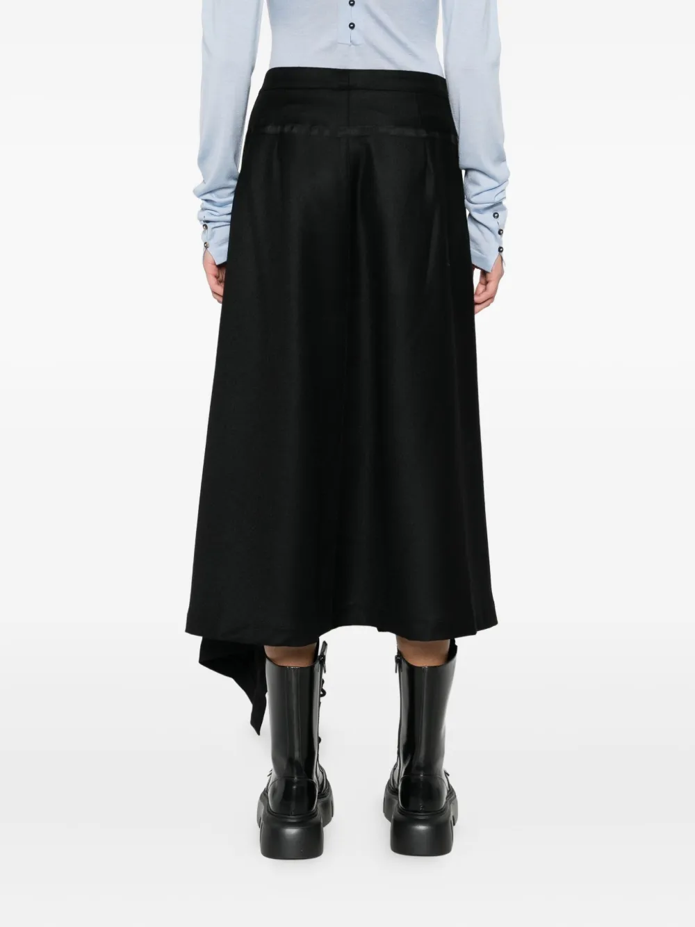 Andrea Ya'aqov Virgin Wool Skirt In Black