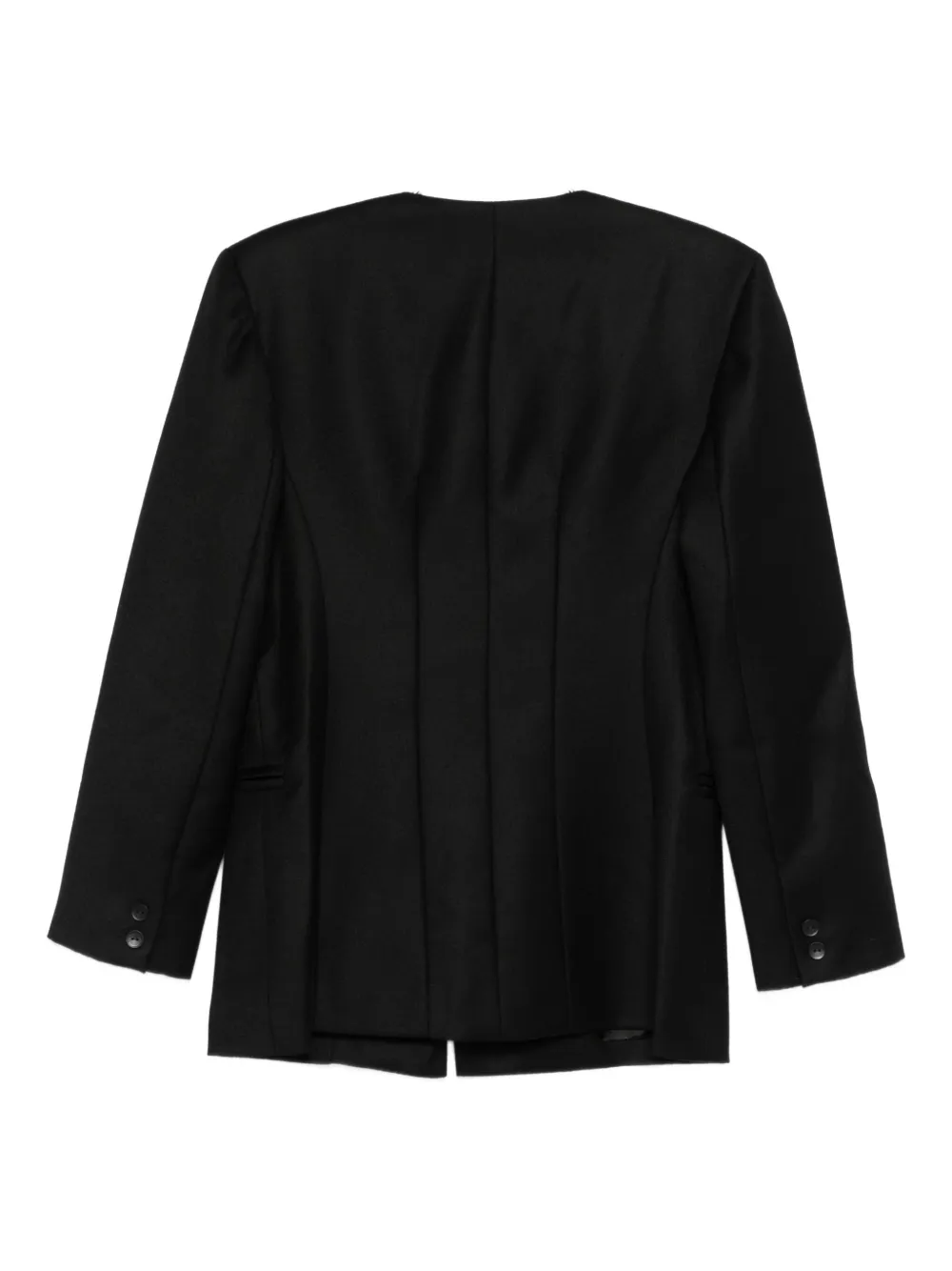 Andrea Ya'aqov Collarless Pocket Jacket In Black