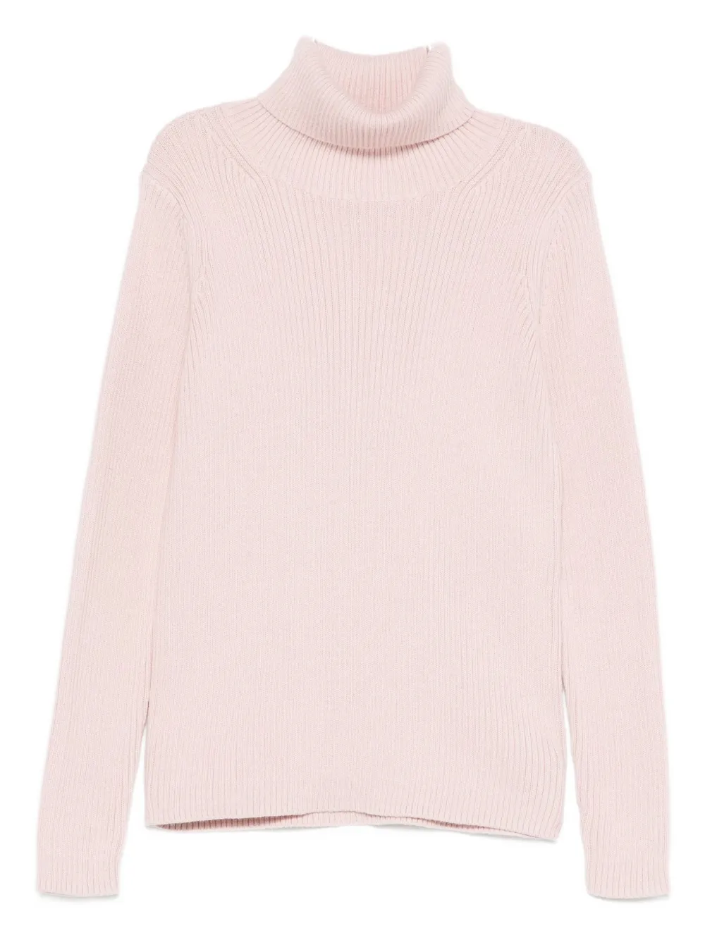 Il Gufo Roll-neck Ribbed Sweater In Pink