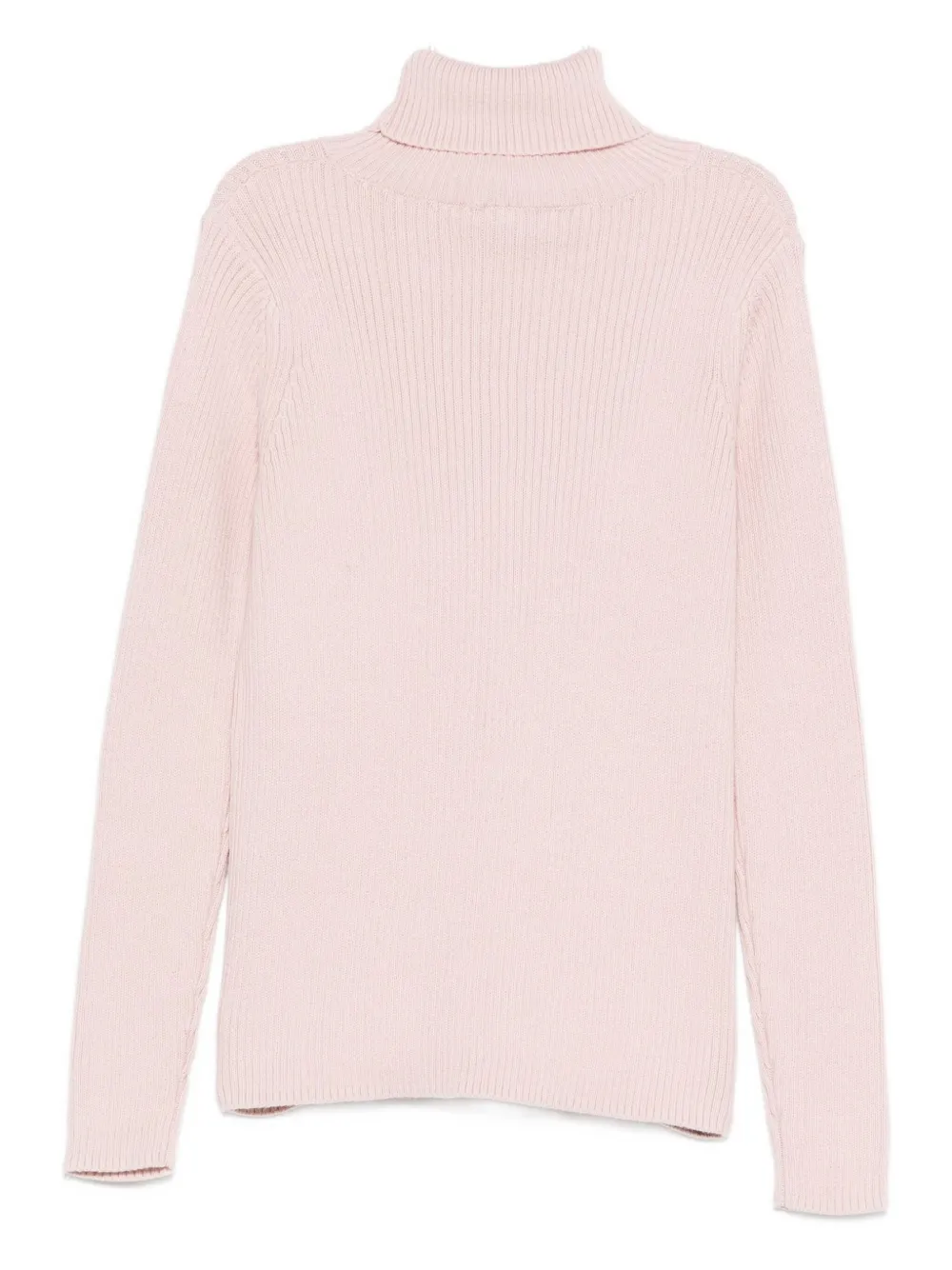 Il Gufo Roll-neck Ribbed Sweater In Pink