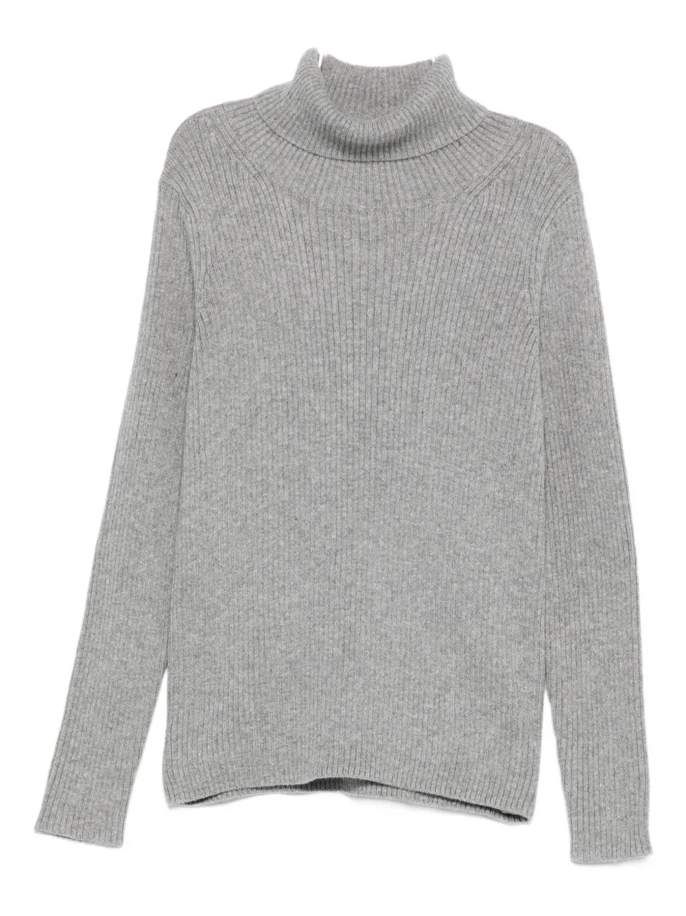 Il Gufo Ribbed Roll-neck Sweater In Gray