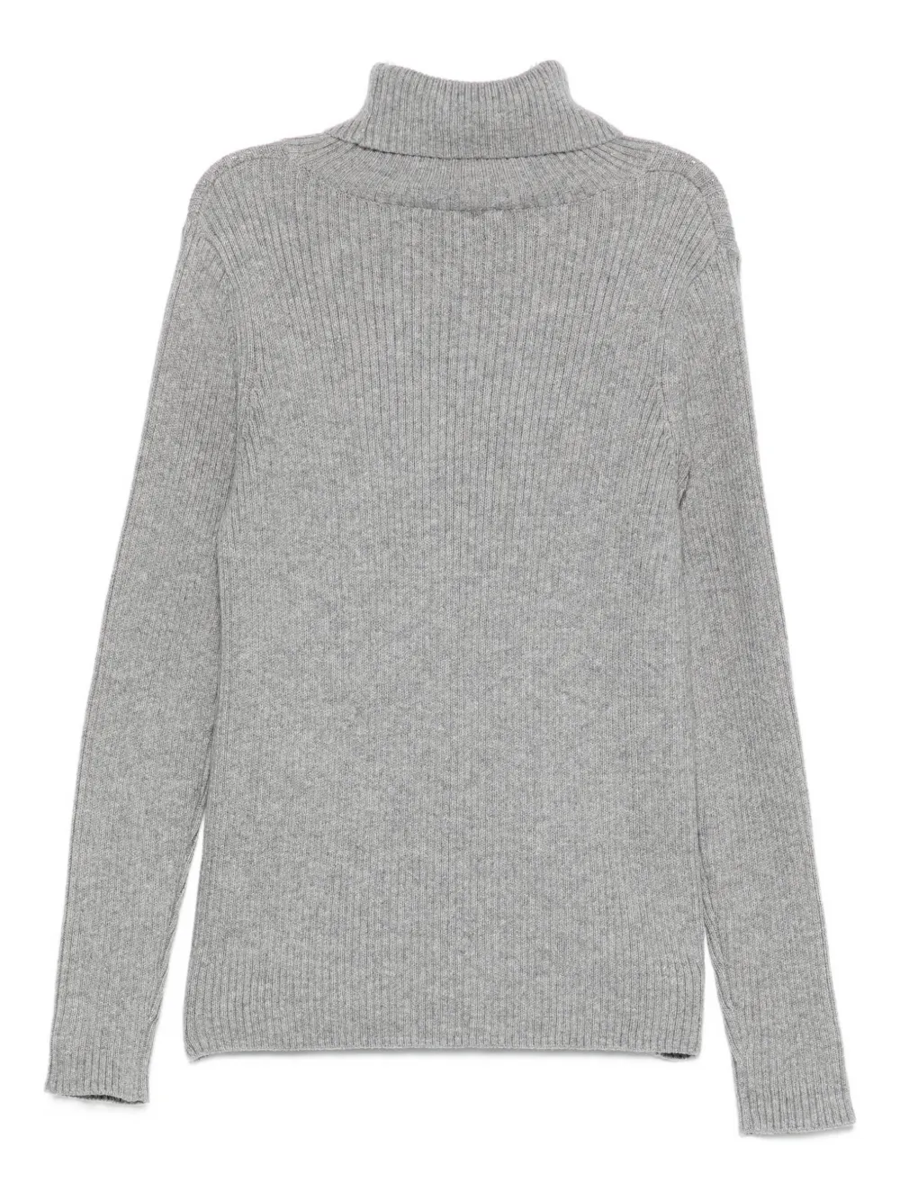 Il Gufo Ribbed Roll-neck Sweater In Gray