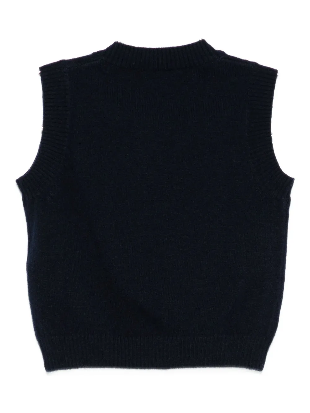 Il Gufo V-neck Sleeveless Sweater In Black