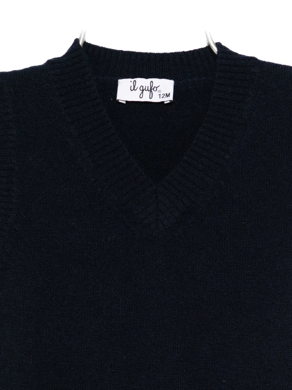Il Gufo V-neck Sleeveless Sweater In Black