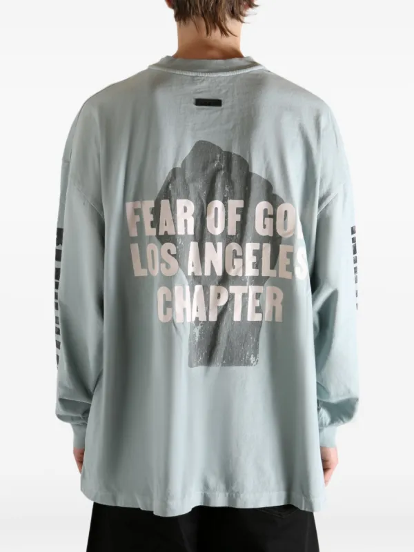 Fear Of God Relaxed Disciple long-sleeve T-shirt | Blue | FARFETCH