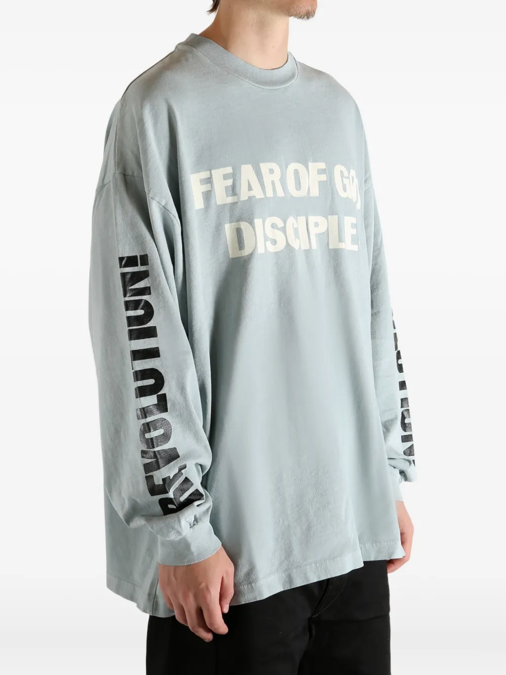 Fear Of God Relaxed Disciple Long-sleeve T-shirt In Blue