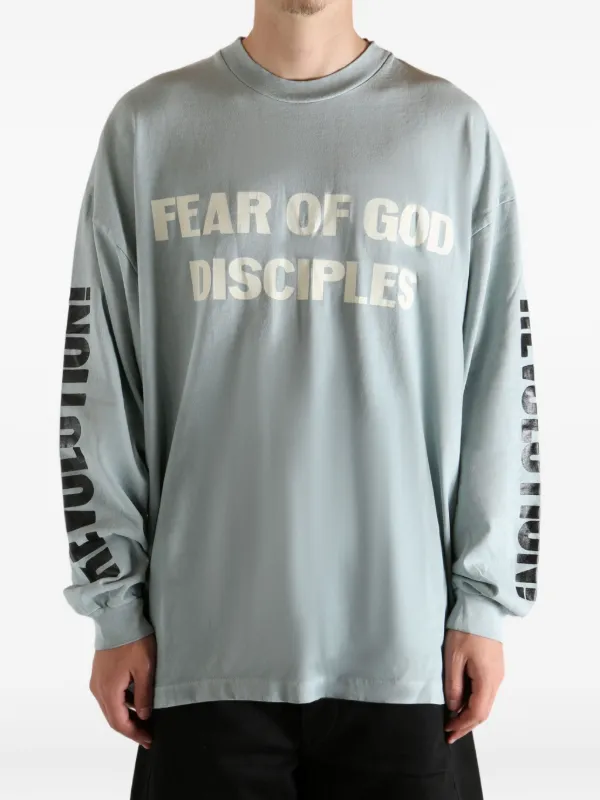 Fear Of God Relaxed Disciple long-sleeve T-shirt | Blue | FARFETCH