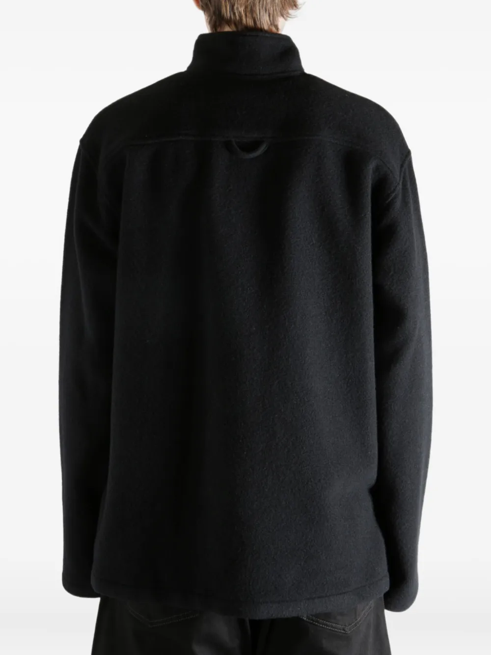 Rier Half-zip Wool Sweater In Black