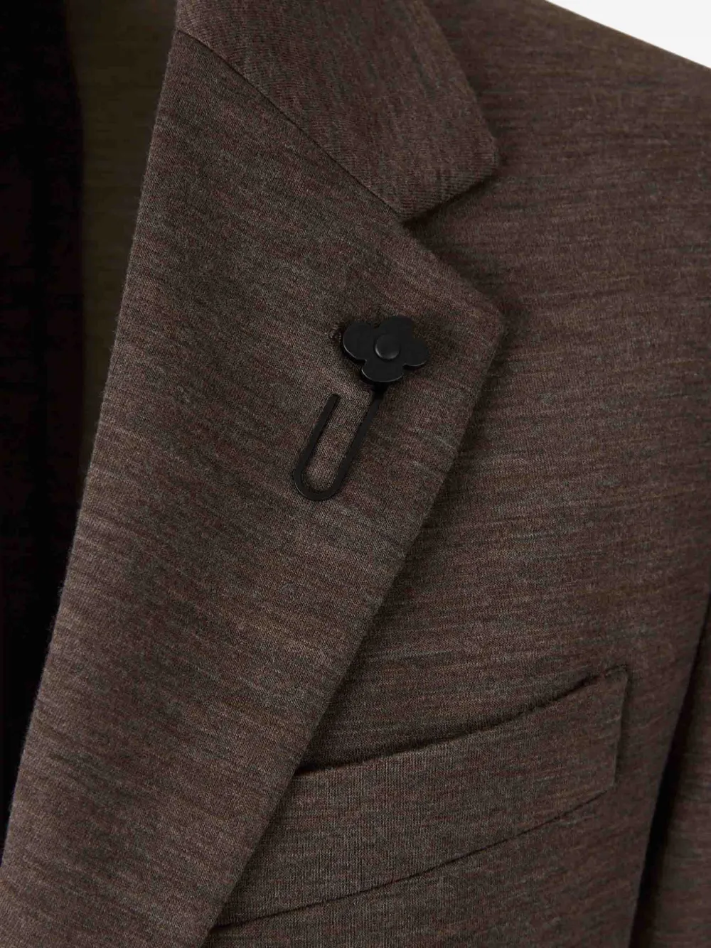 Lardini Wollen blazer met enkele rij knopen Bruin