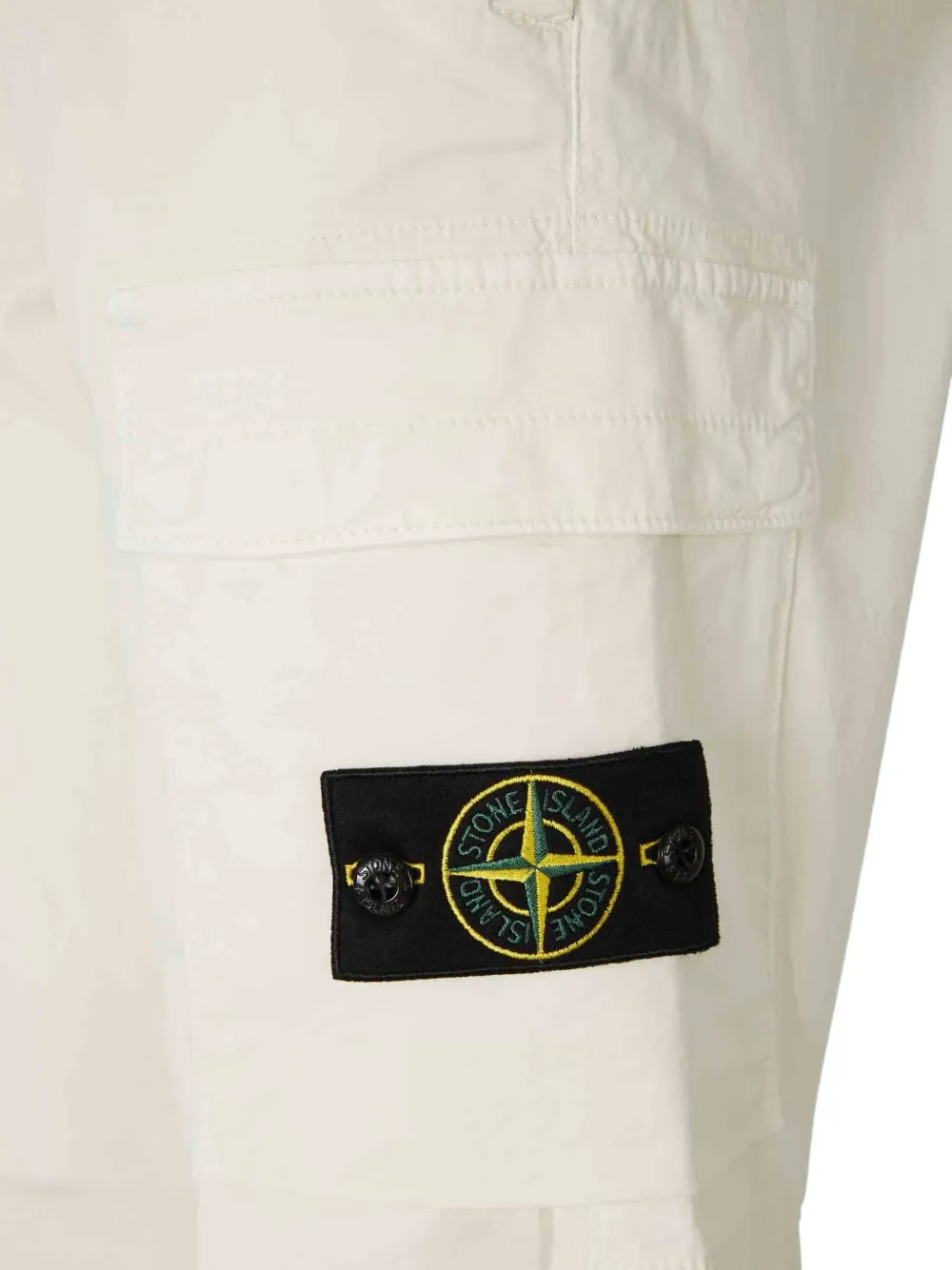 Stone Island Logo-patch Pants In White