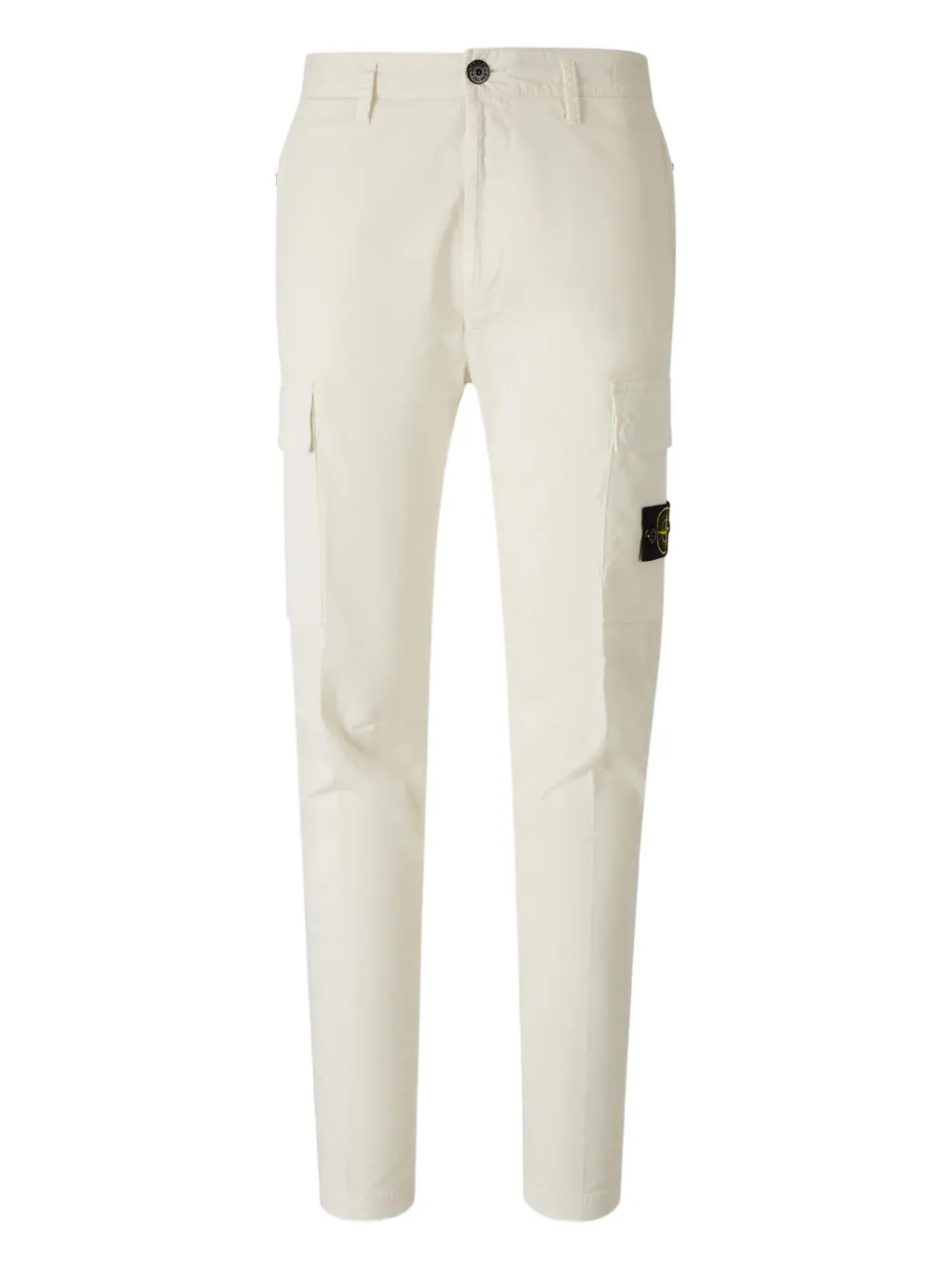 Stone Island Logo-patch Pants In White