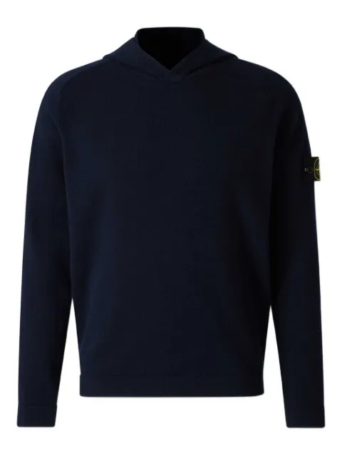 Stone Island ribbed-trim hoodie