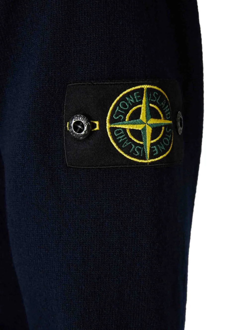 Stone Island Hoodie met geribbelde afwerlomg Blauw