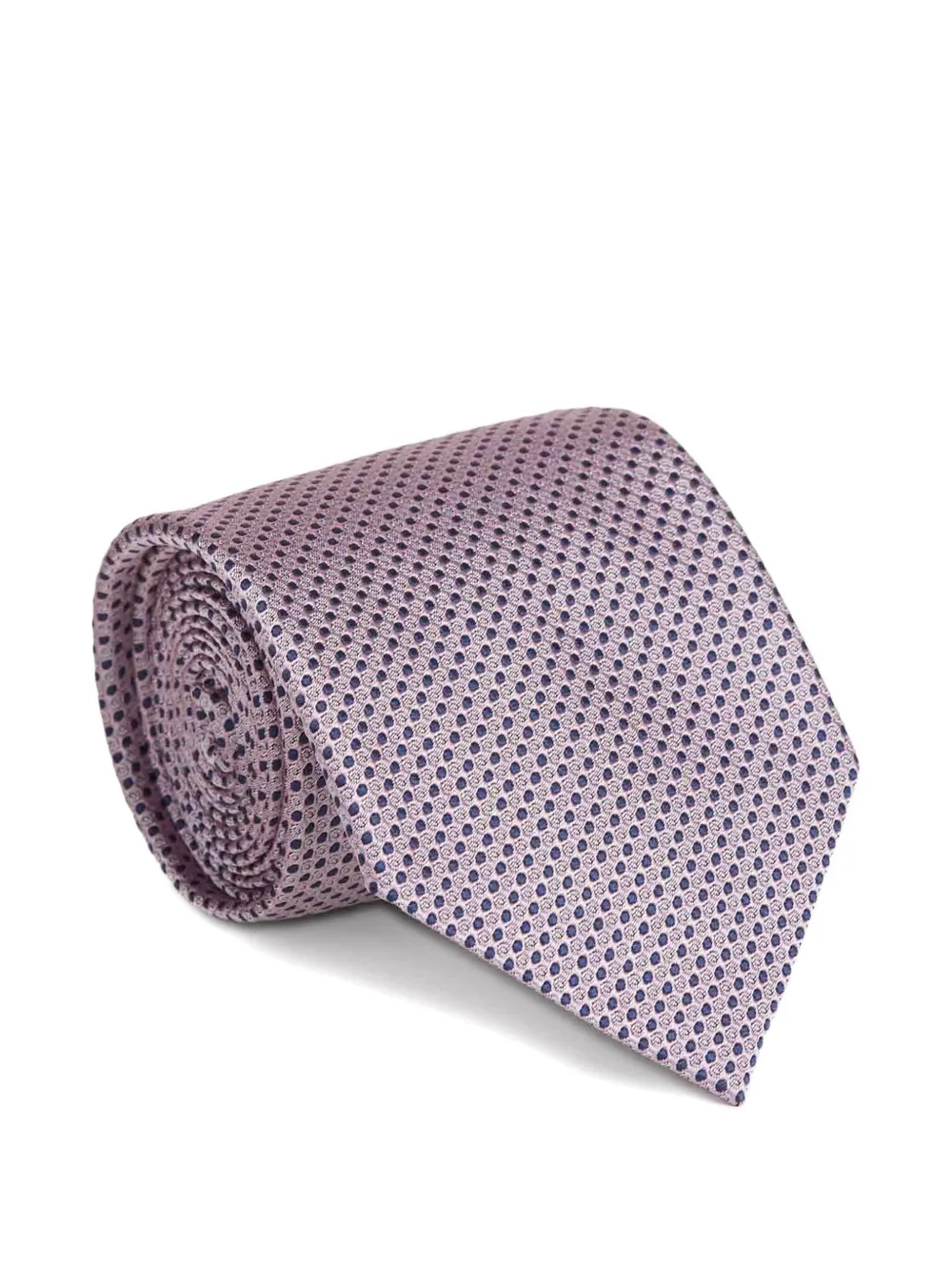 Zegna dotted silk tie - Roze