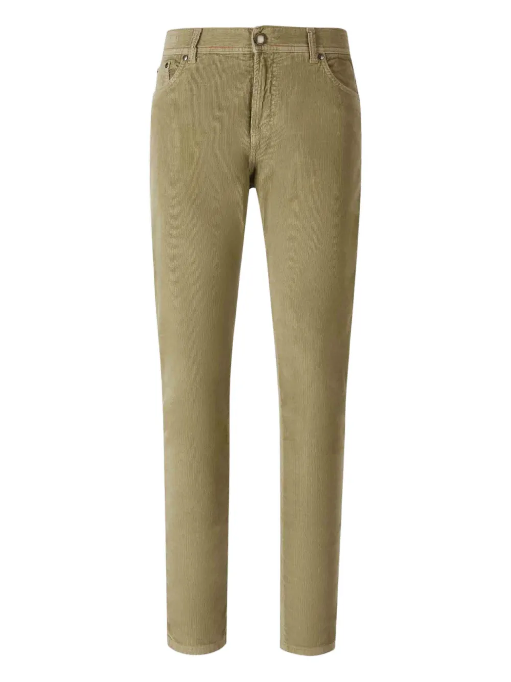 Richard J Brown Logo-embroidered Corduroy Jeans In Green