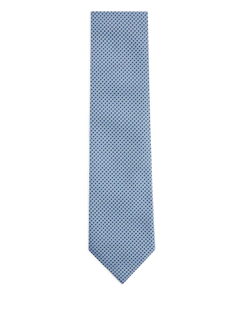 Zegna Geometric-pattern Silk Tie In Burgundy