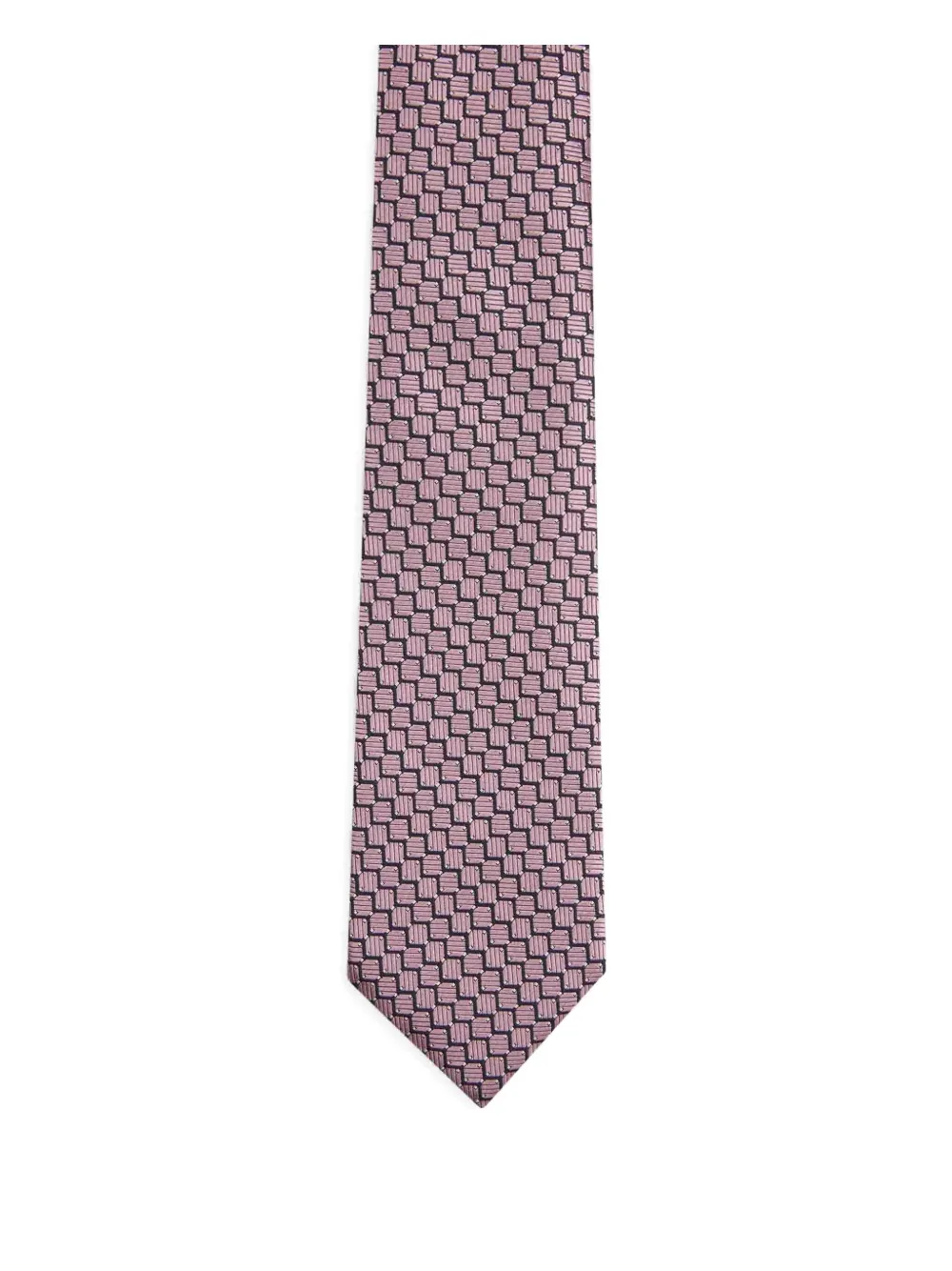 Zegna Textured-finish Silk Tie In Pink