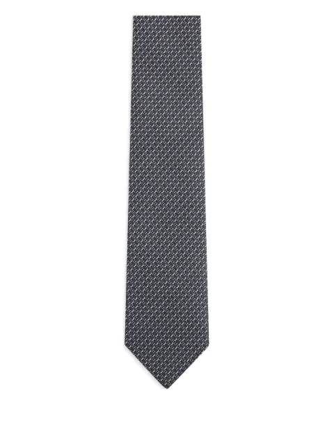 Zegna geometric-pattern silk tie
