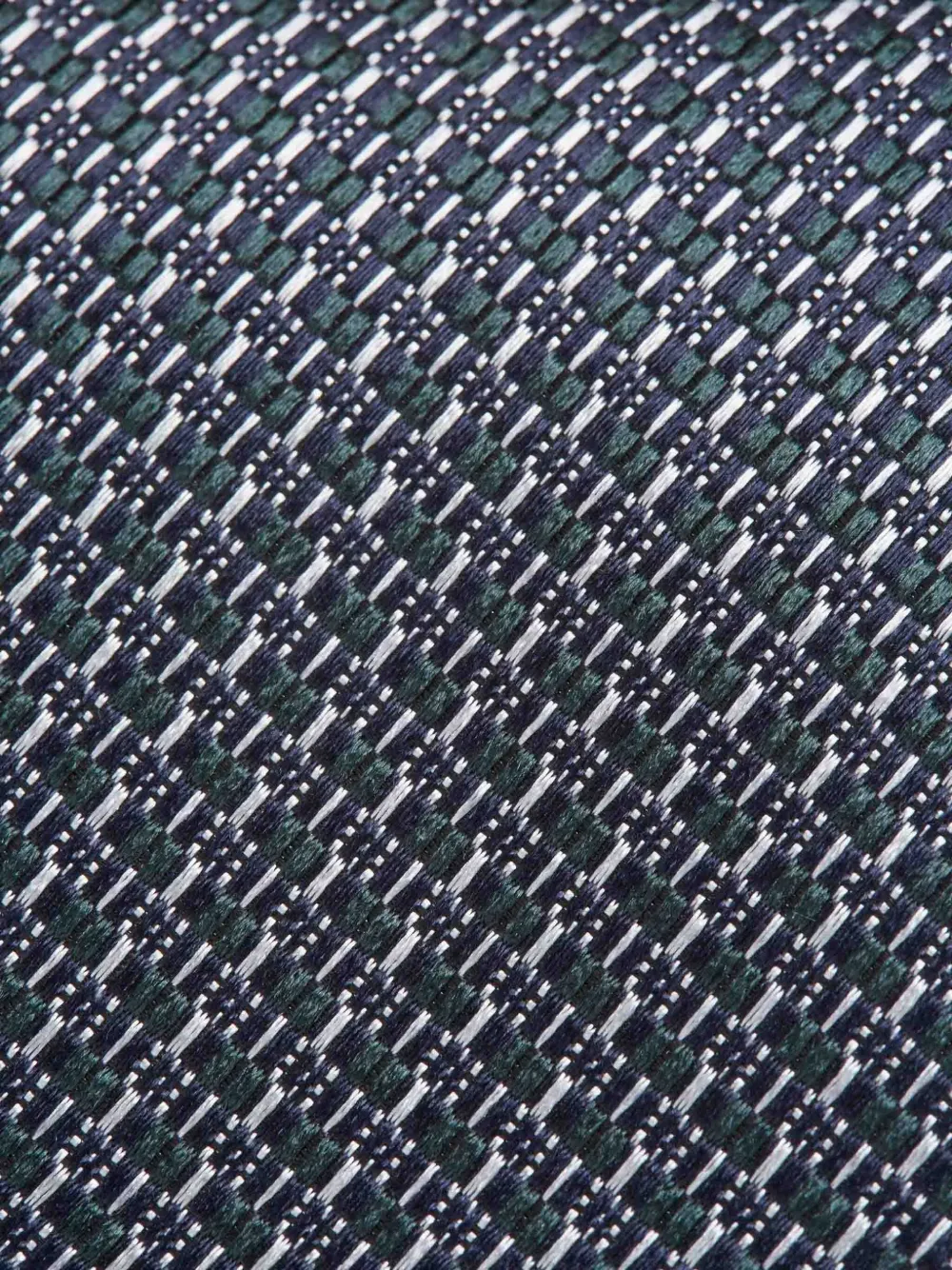 Zegna Geometric-pattern Silk Tie In Gray
