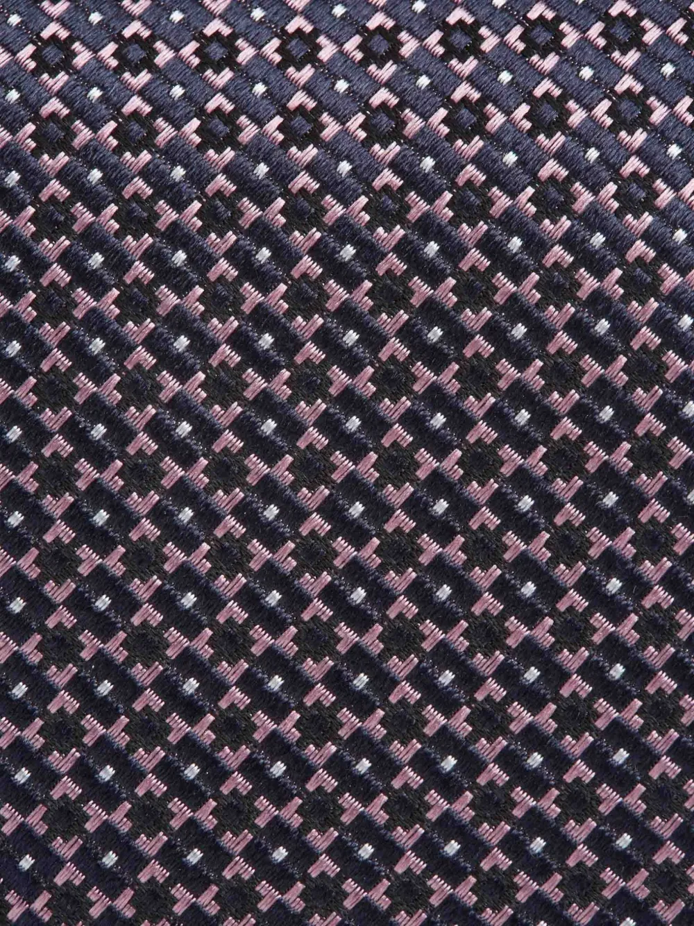 Zegna geometric-pattern silk tie - Blauw