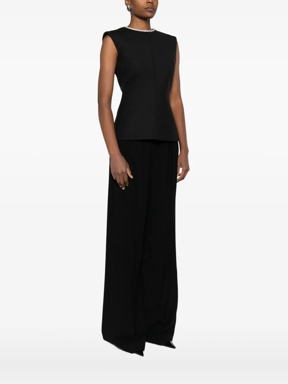 Rohe Crystal-embellished Open-back Top In Black