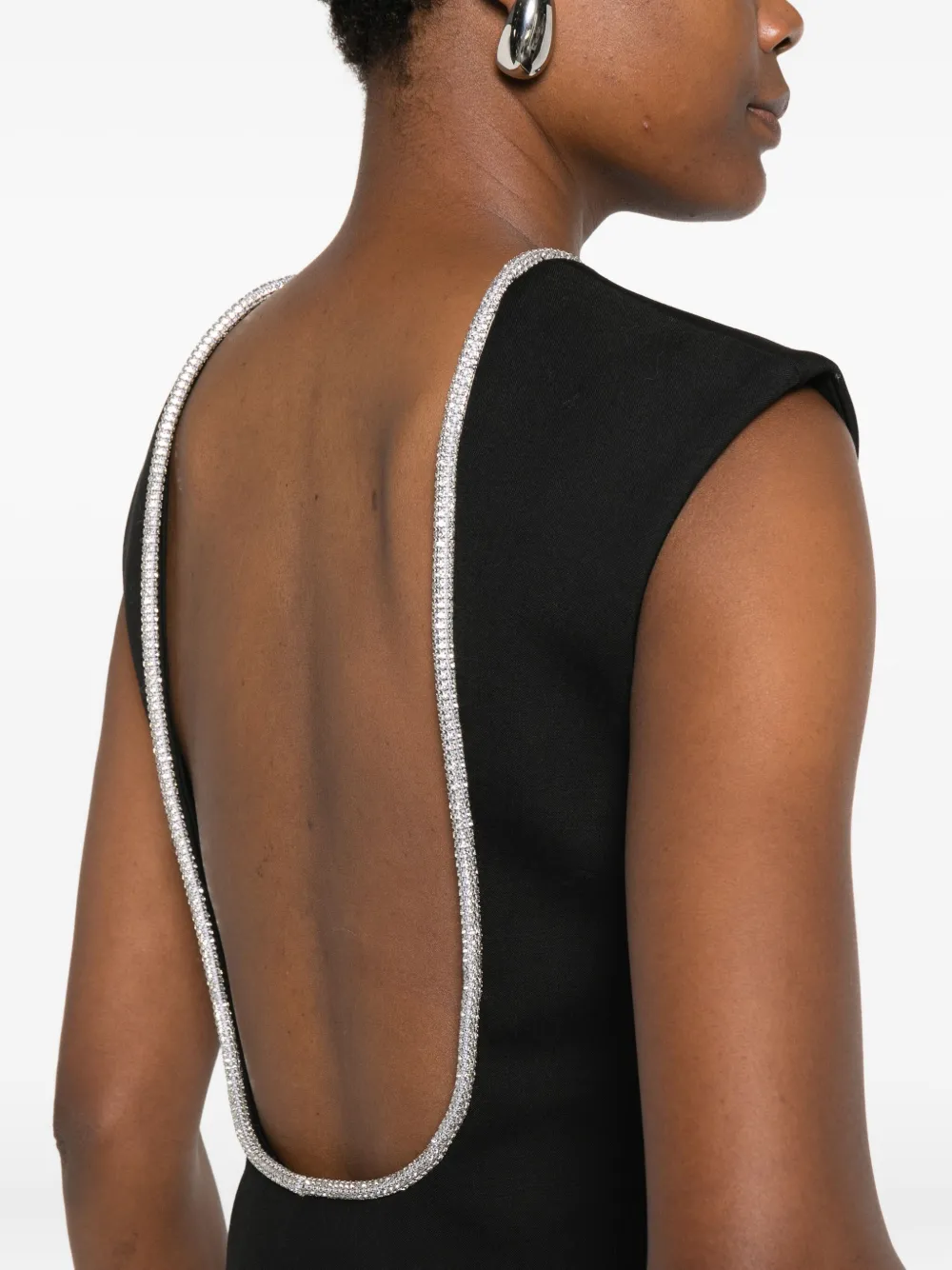 Rohe Crystal-embellished Open-back Top In Black