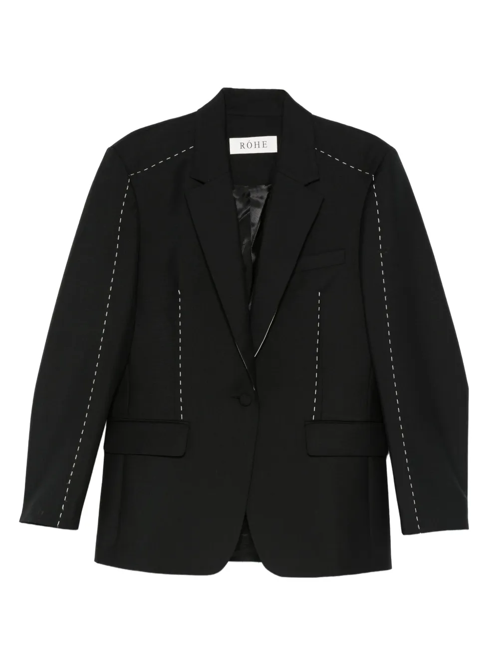 Róhe contrast-stitching blazer | Black | Image 1