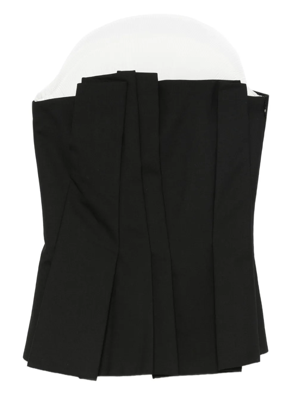 Róhe top estilo bustier plisado | negro | Image 1