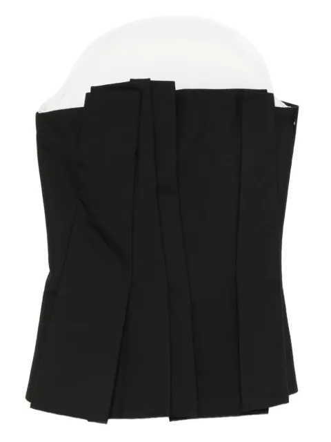 Róhe top estilo bustier plisado
