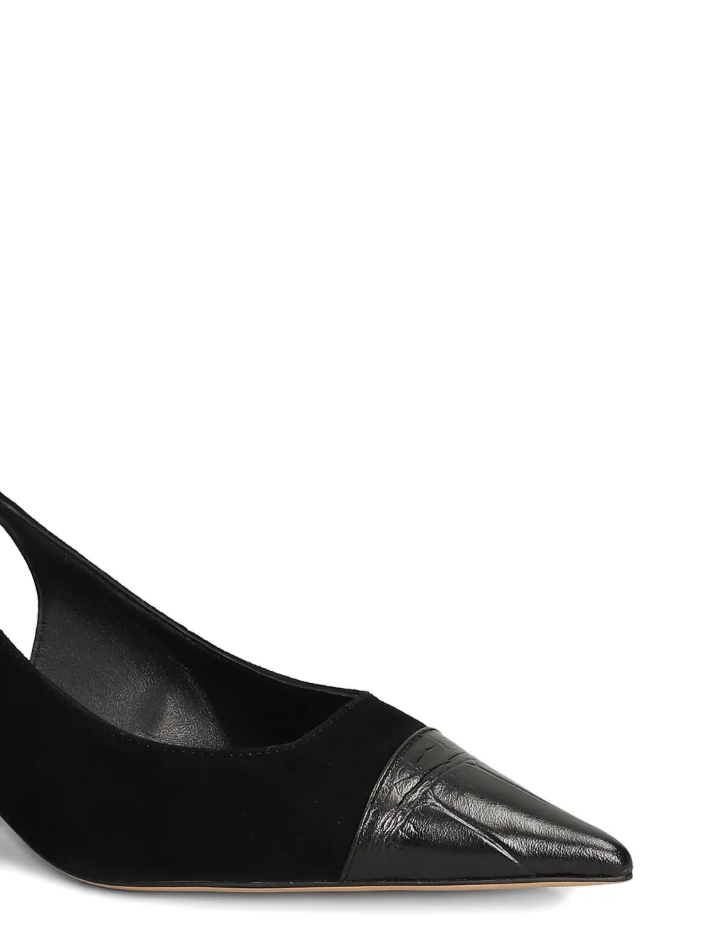 Lola Cruz Pointed-toe Slingback Pumps In Black