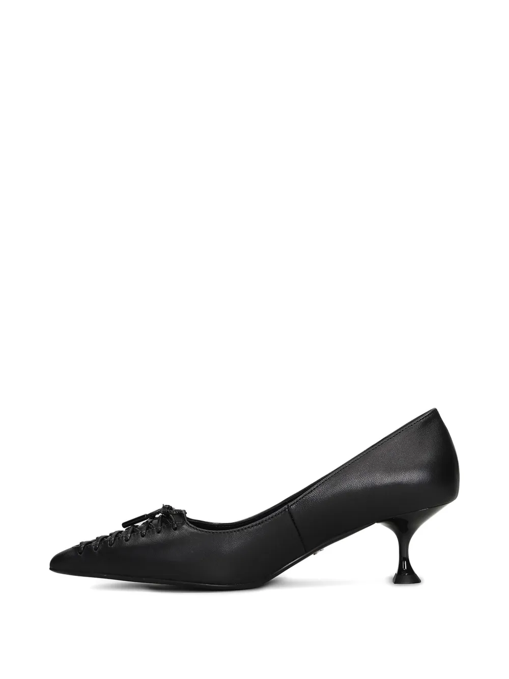 Lola Cruz 55mm Navari Lace-up Pumps In Black