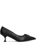 Lola Cruz 55mm Navari lace-up pumps - Black
