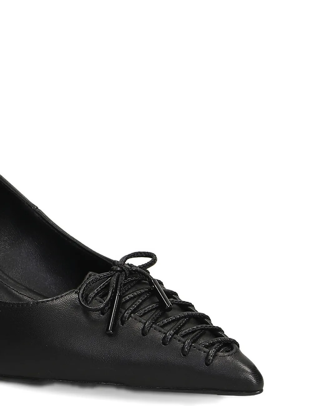 Lola Cruz 55mm Navari Lace-up Pumps In Black