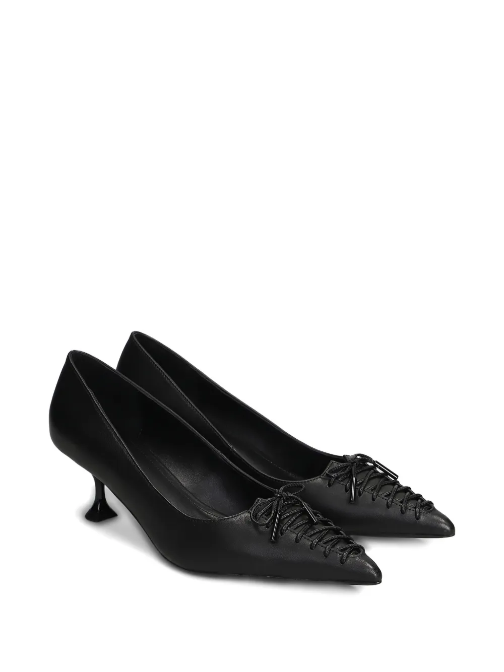 Lola Cruz 55mm Navari Lace-up Pumps In Black