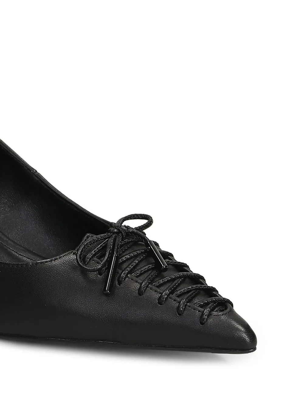 Lola Cruz 55 mm Navari pumps met veters Zwart