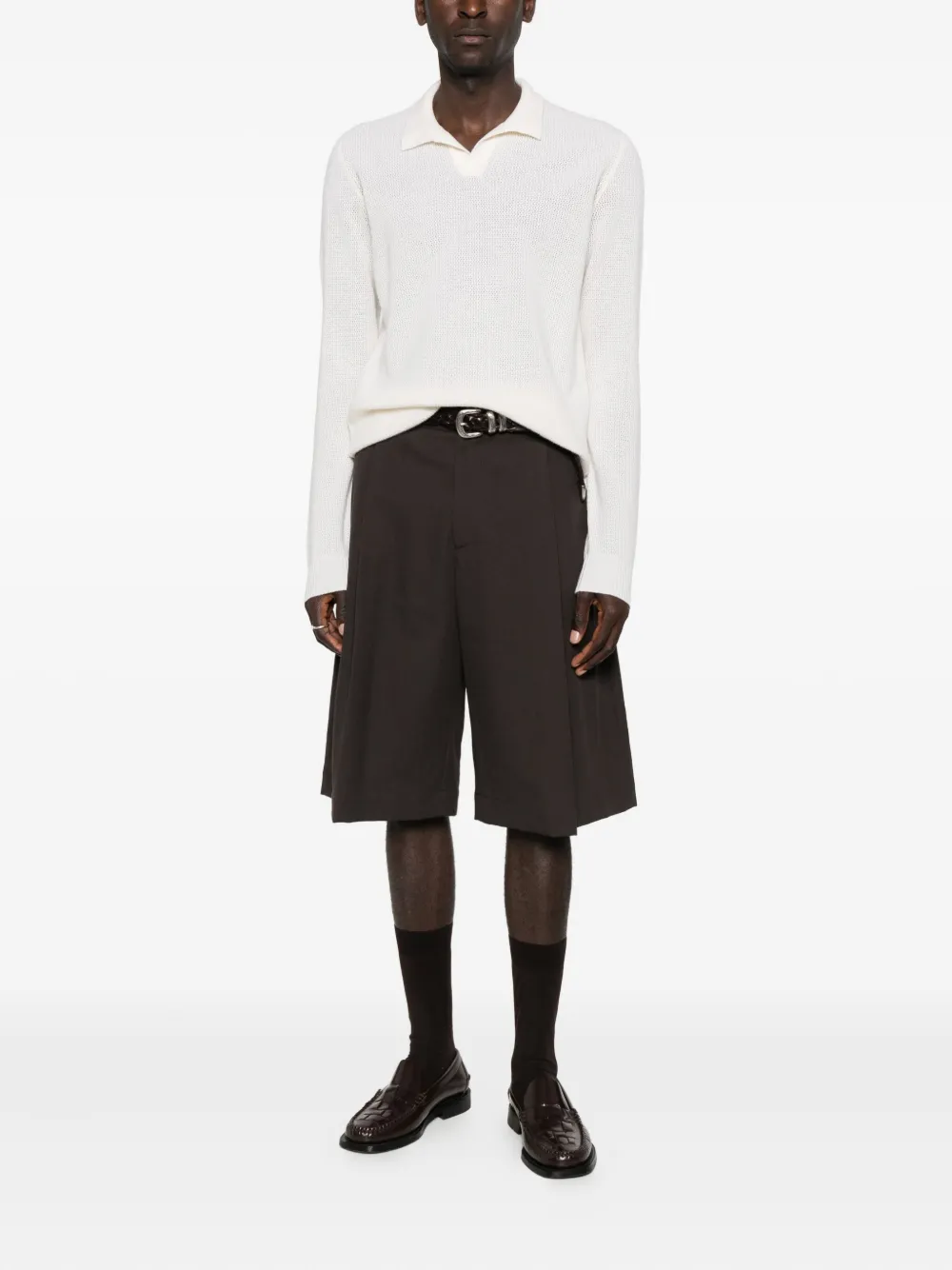 Roberto Collina wool blend polo shirt - Beige