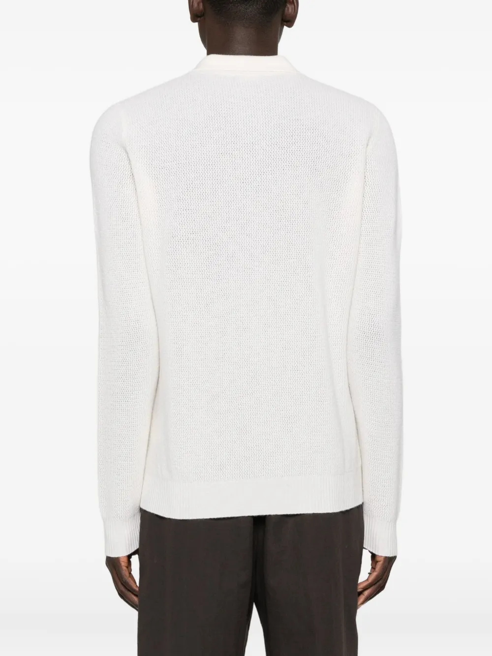 Roberto Collina Poloshirt van wolblend Beige