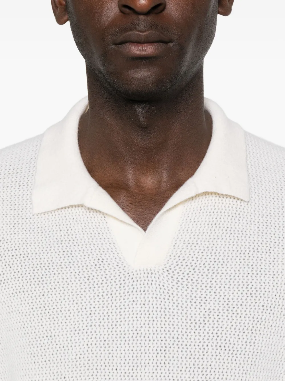 Roberto Collina Poloshirt van wolblend Beige