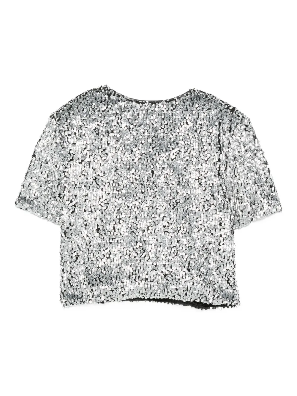 Area Sequinned T-shirt In Metallic