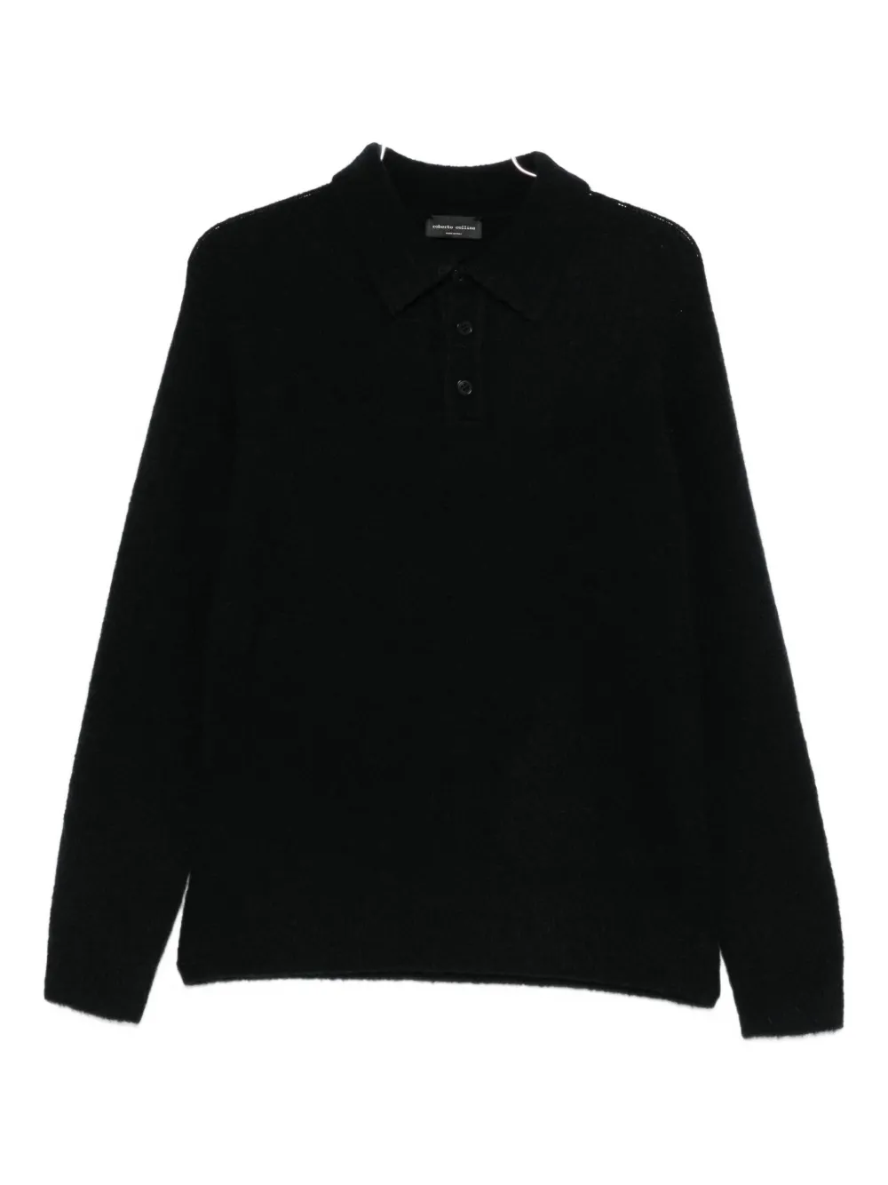 Roberto Collina button-up polo shirt | Black | Image 1