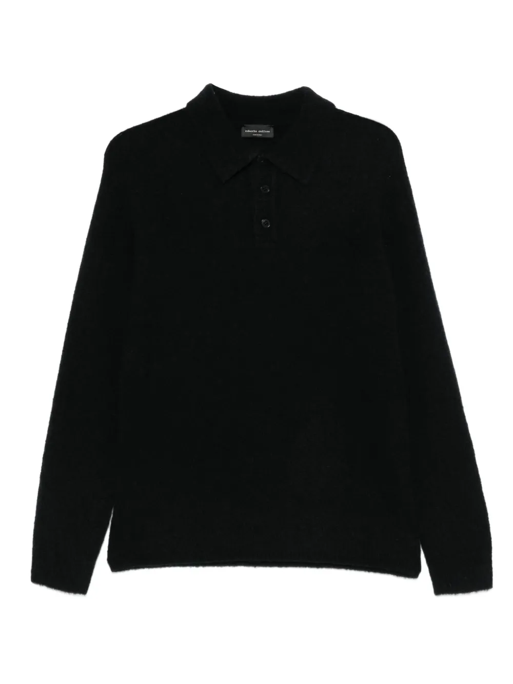 Roberto Collina playera tipo polo con botones | negro | Image 1