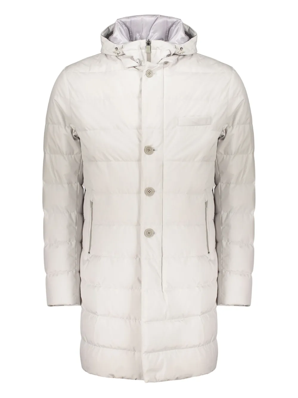 Herno Hooded Down Jacket In White