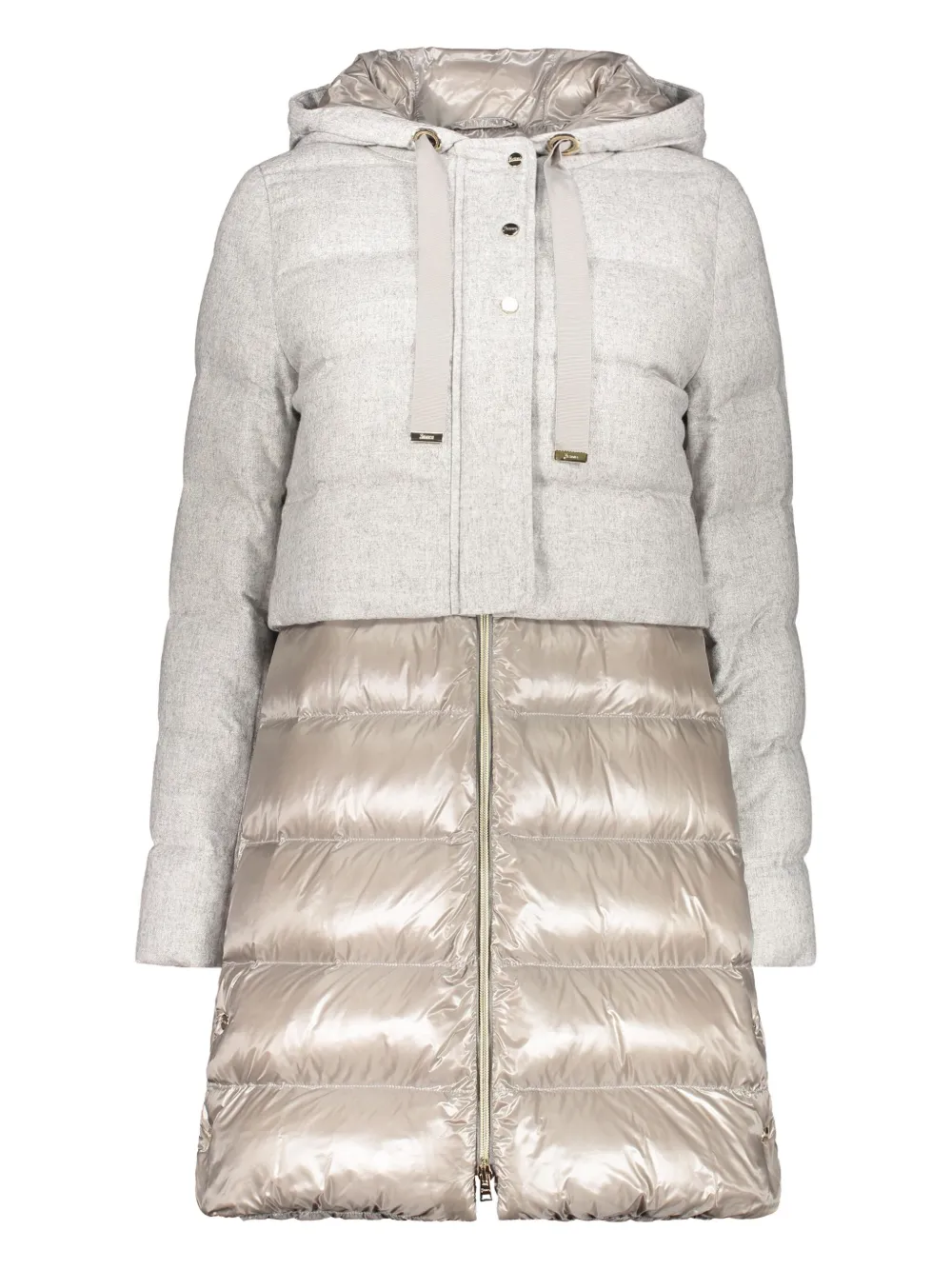 Herno Hooded Down Jacket In Neutral