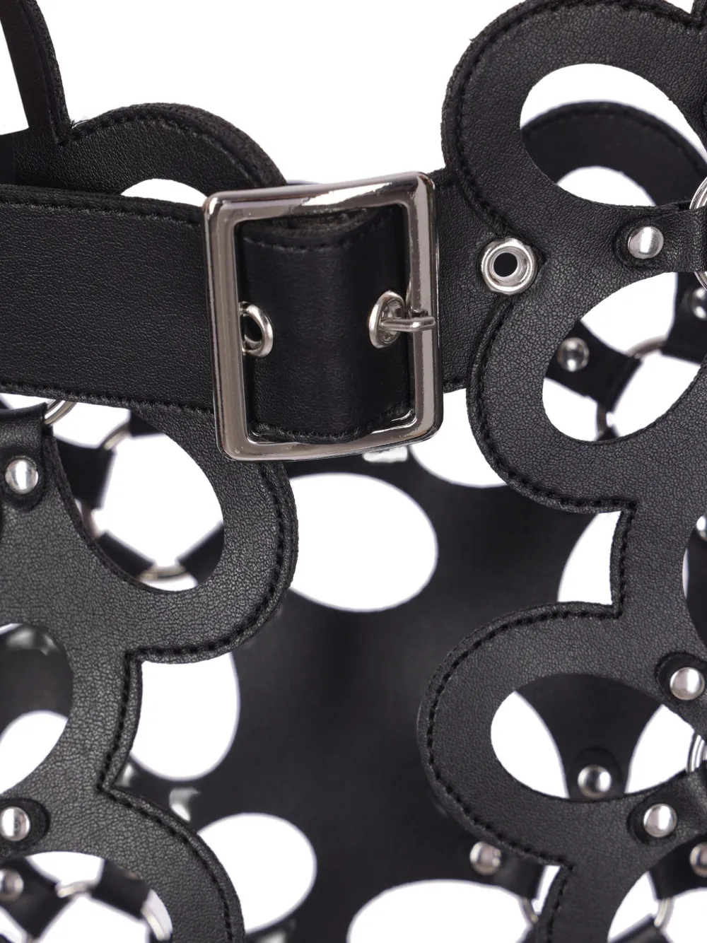 Noir Kei Ninomiya Top met bloemenpatch Zwart