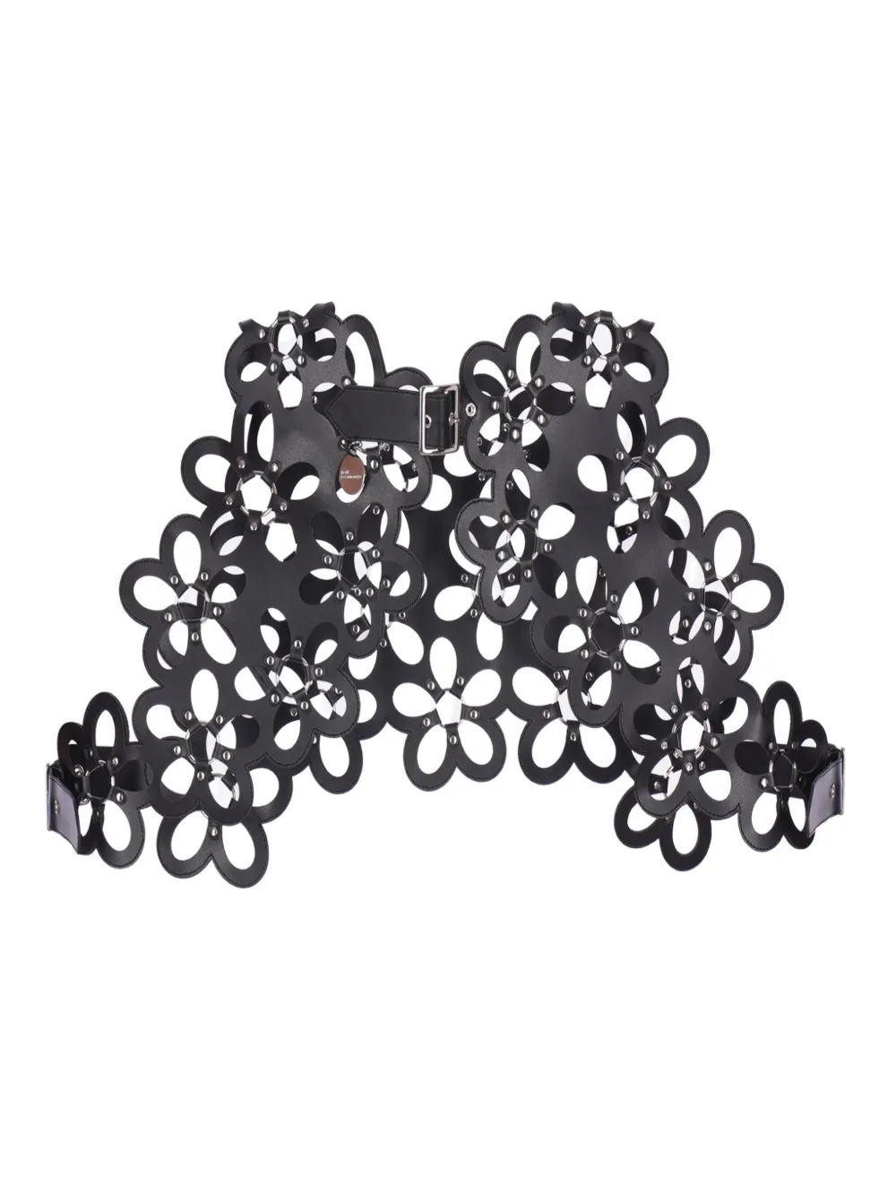 Noir Kei Ninomiya Top met bloemenpatch Zwart