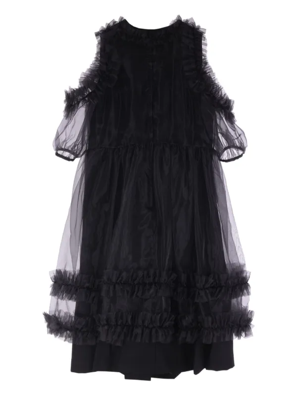 Noir Kei Ninomiya ラッフル ドレス | ブラック | FARFETCH JP